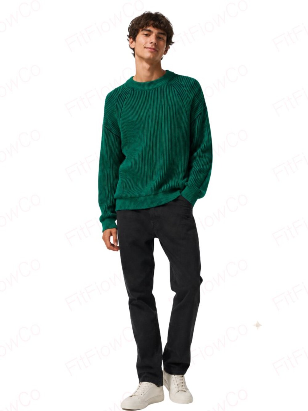 No Boundaries Emerald Green Ribbed Raglan Sweater Juniors XL 15-17 NWT